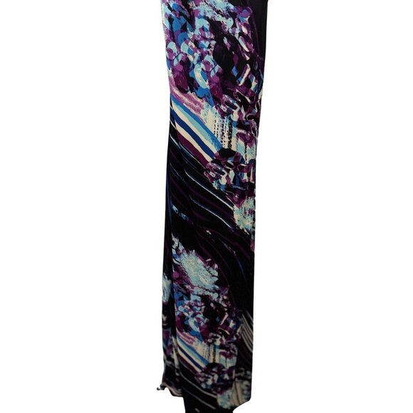 XOXO Womens Multicolor Maxi Dress Formal Gown Purple Black Medium - Picture 9 of 16